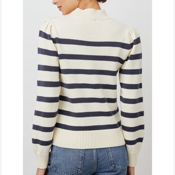 Rails Allie Ivory & Navy Striped Sweater Size M - Picture 2 of 12